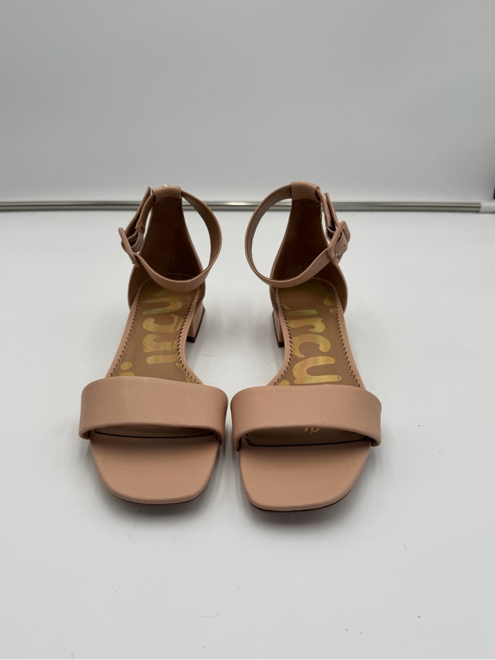 Circus By Sam Edelman Nude Block Heel Ankle Strap Sandals Womens Size 9
